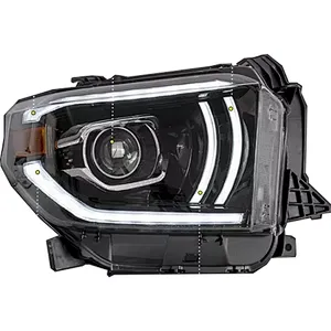 Headlamp Assembly Daytime Running Light Double Light Lens Modified Xenon For Toyota Tundra 2014-2018