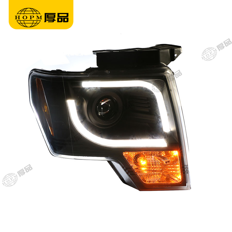 Headlight Assembly Tuning Light Modified Double Beam Light Optical Fiber Version For Ra-ptor F150 08-15