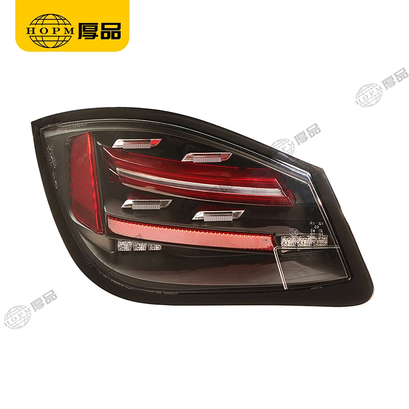 Taillight Assembly Tuning Light Modified LED Tail Light Transparent Black Background Turn Signal Horse Racing For 987.2 09-12