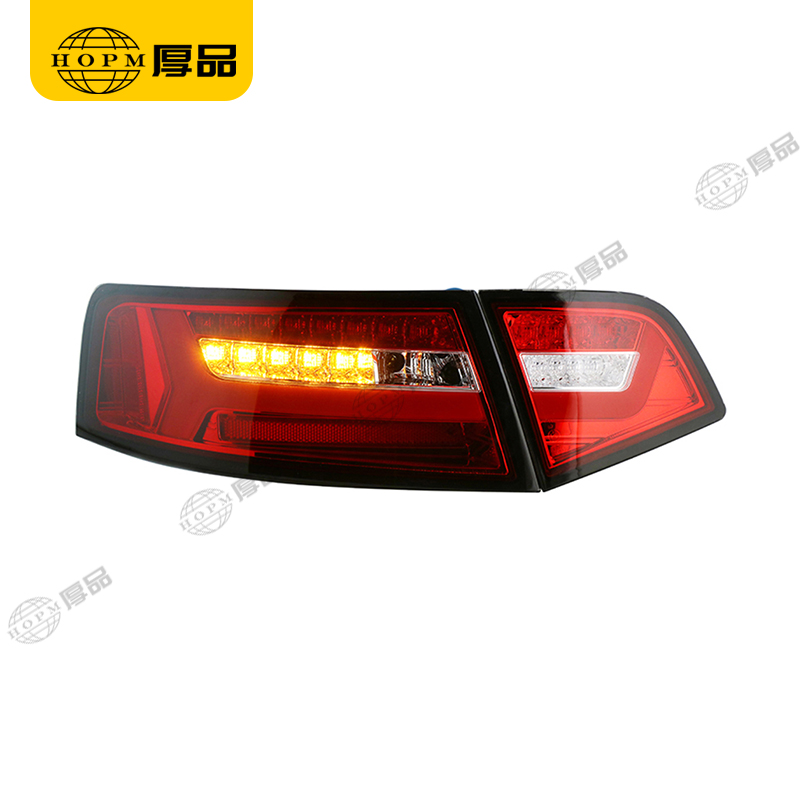 Taillight assembly Led lights Black background for 09-12 Audi A6L