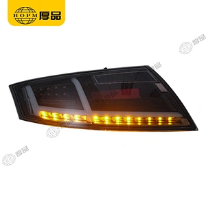 Taillight Assembly Led taillights Black background Turning light Running light  for 06-13 Audi TT