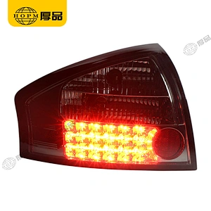 Taillight assembly Led lights Smoked-Black background for 01-04 Audi A6