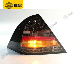 Taillight Assembly Tuning Light Modified LED Tail Light Blackened For C Class W203 01-04