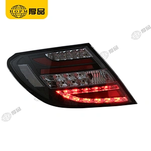 Taillight Assembly Full LED Light Black background Red light plate for 07-10 Mercedes-Benz C-Class W204
