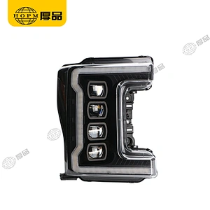 Headlight Assembly Tuning Light Modified All LED Light Black Background Original Car Halogen Version For F250 17-UP