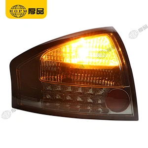 Taillight assembly Led lights Smoked-Black background for 01-04 Audi A6