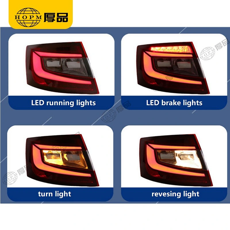 Taillight Assembly Tuning Light Modified Light-guide Running Brake Light For Octavia 15-17 RS Version