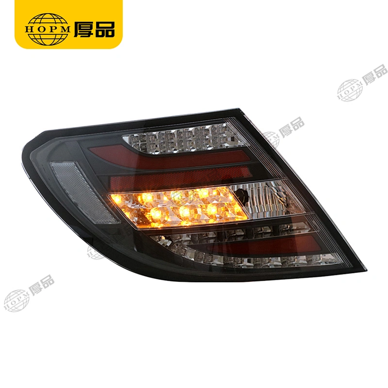 Taillight Assembly Full LED Light Black background Red light plate for 07-10 Mercedes-Benz C-Class W204