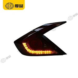 Taillight Assembly Tuning Light Modified LED Tail Light Turn Signal Horse Racing Red Version Red Background For CI-VIC 16-