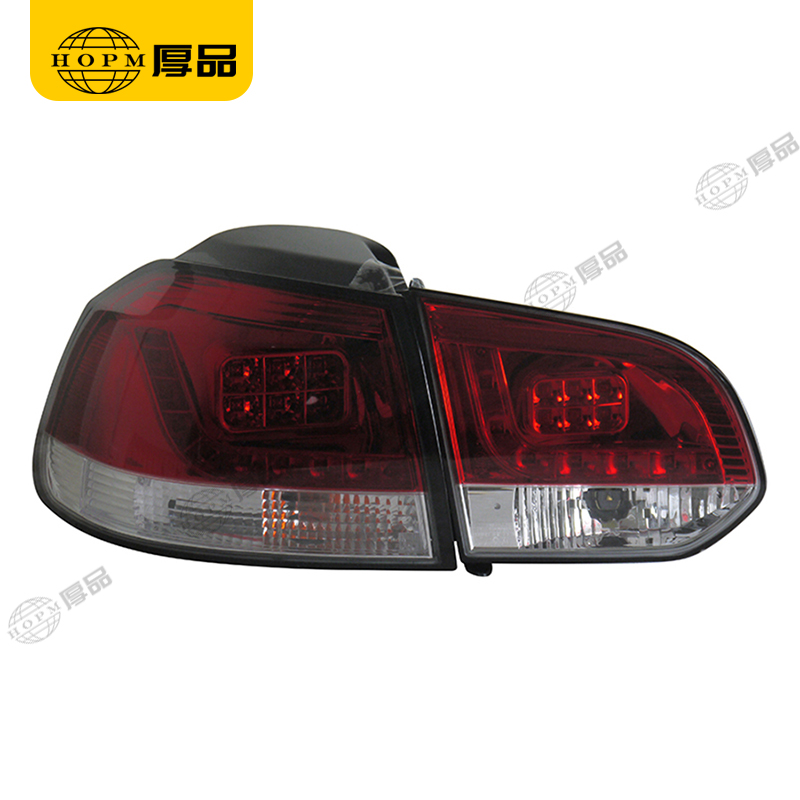 Taillight Assembly Tuning Light Modified LED Tail Light Red Background Blackened V1 Version For Golf 6 09-12