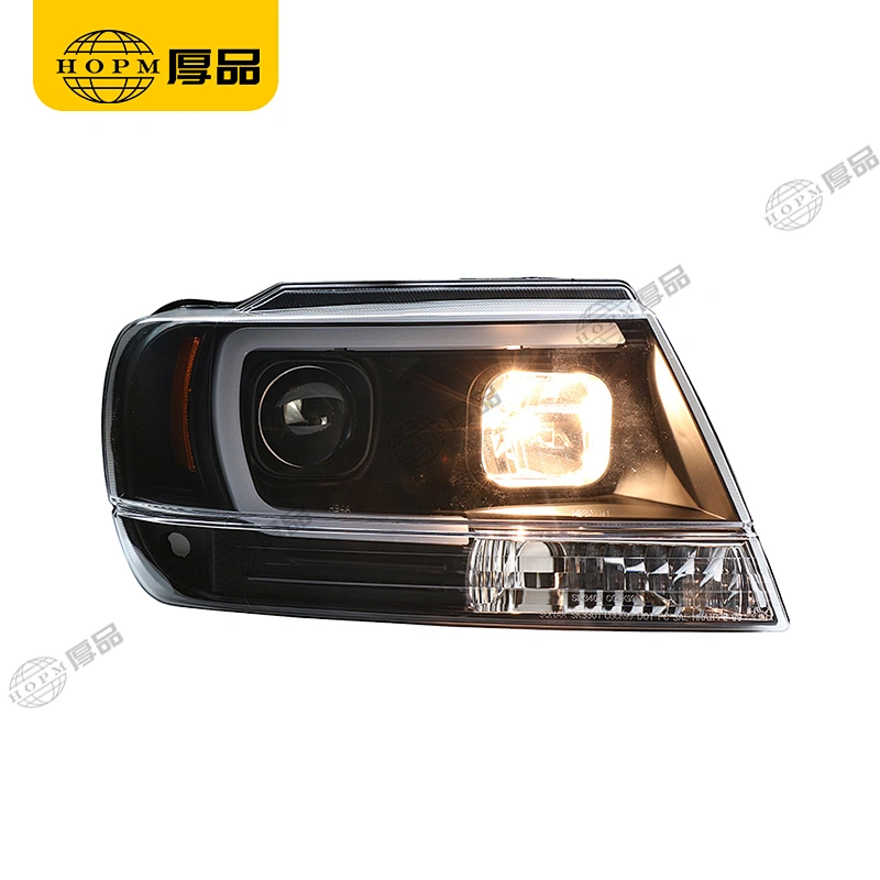 Headlight Assembly Tuning Light Modified Automotive lighting Single Beam V2 Light-stripe Version For Grand Cherokee 99-04