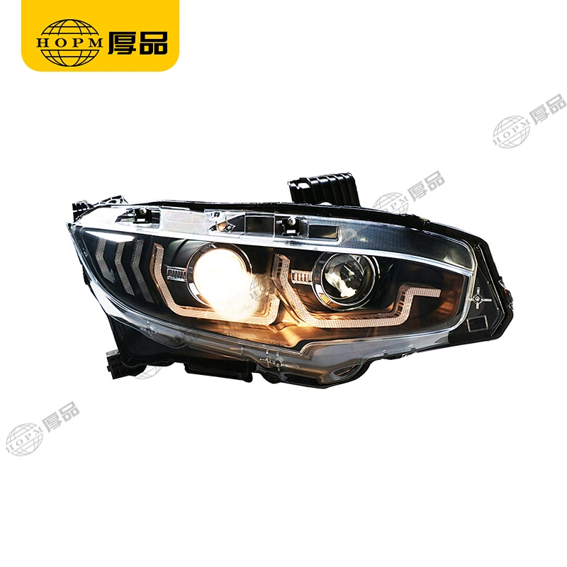 Headlight Assembly Tuning Light Modified Automotive lighting Double Beam A Touch Of Red Horse Racing For CI-VIC 10TH 16-18