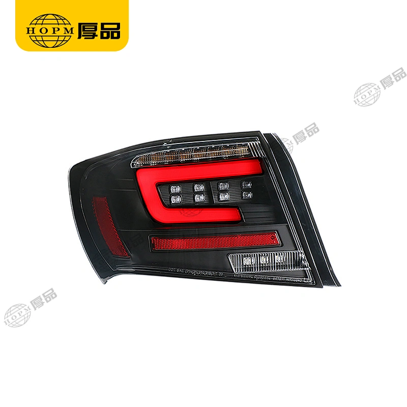 Taillight Assembly Tuning Light Modified LED Tail Light Black Background Red Light Four-door Taillights For WRX 08-14