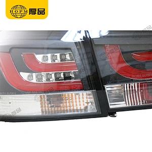 Taillight Assembly Tuning Light Modified LED Tail Light Black Background Red V2 Version For Golf 6 09-12