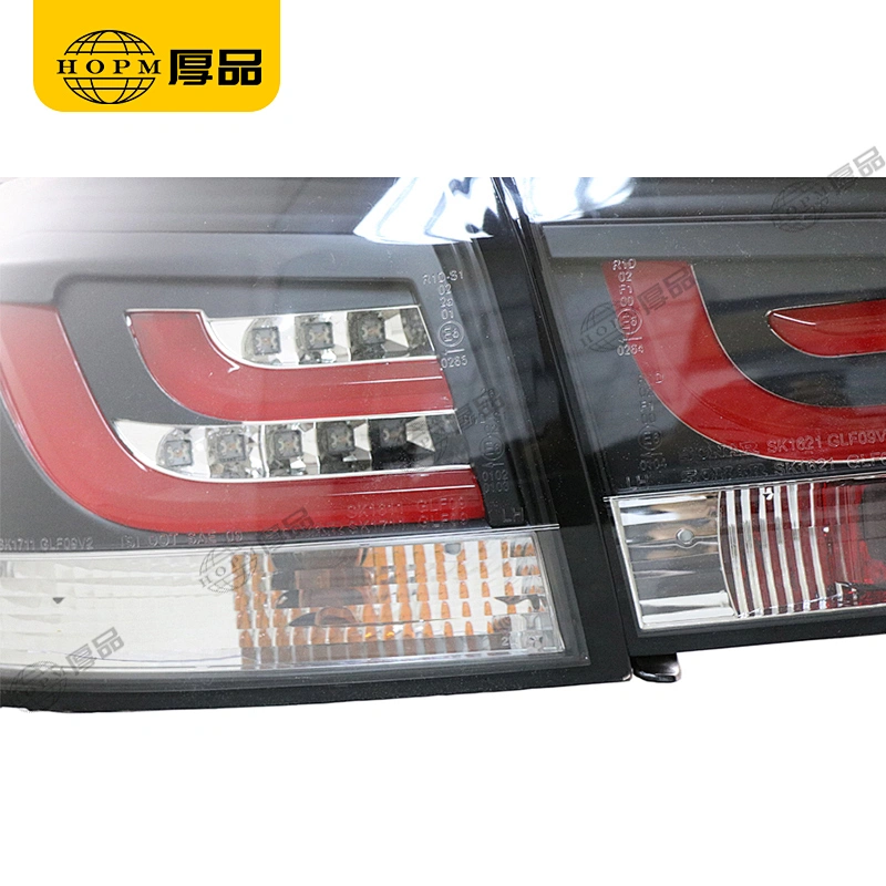 Taillight Assembly Tuning Light Modified LED Tail Light Black Background Red V2 Version For Golf 6 09-12