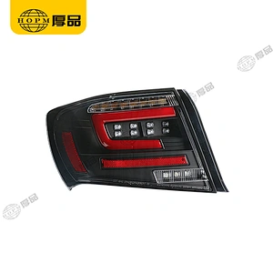 Taillight Assembly Tuning Light Modified LED Tail Light Black Background Red Light Four-door Taillights For WRX 08-14