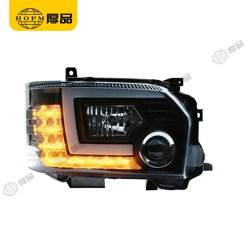 Headlight Assembly Tuning Light Modified Automotive lighting Car Single Beam Light Black Background For HIACE 14-