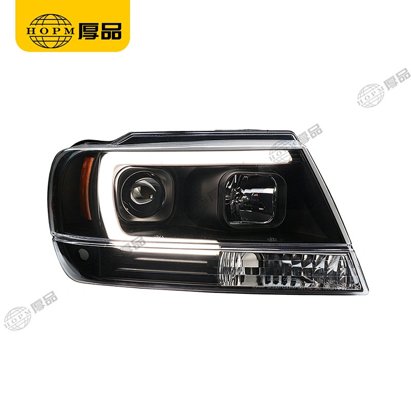 Headlight Assembly Tuning Light Modified Automotive lighting Single Beam V2 Light-stripe Version For Grand Cherokee 99-04
