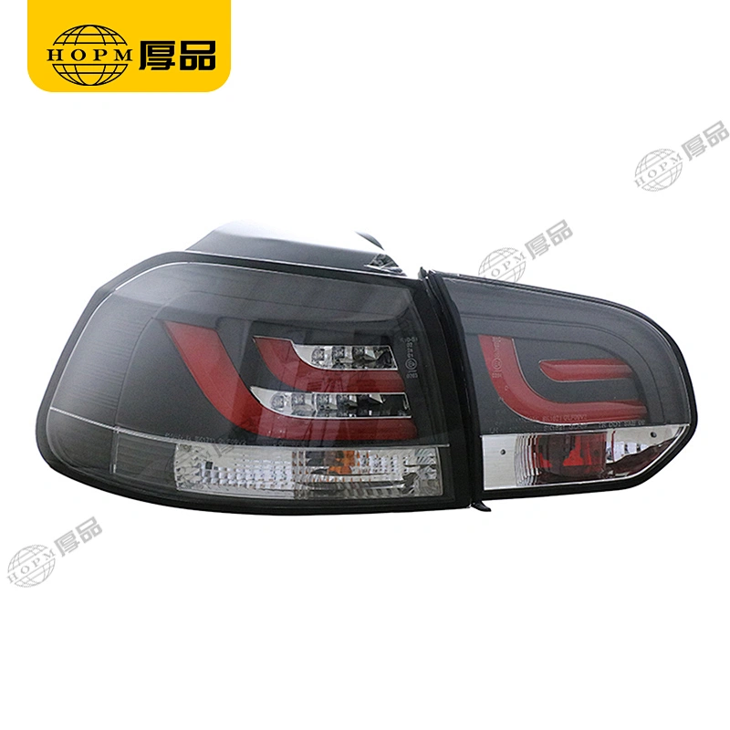 Taillight Assembly Tuning Light Modified LED Tail Light Black Background Red V2 Version For Golf 6 09-12