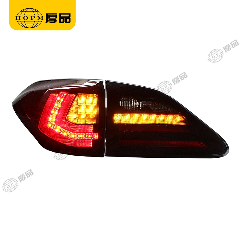 Taillight Assembly Tuning Light Modified LED Tail Light Red Background Blackened Turn Signal Horse Racing For RX350 10-15