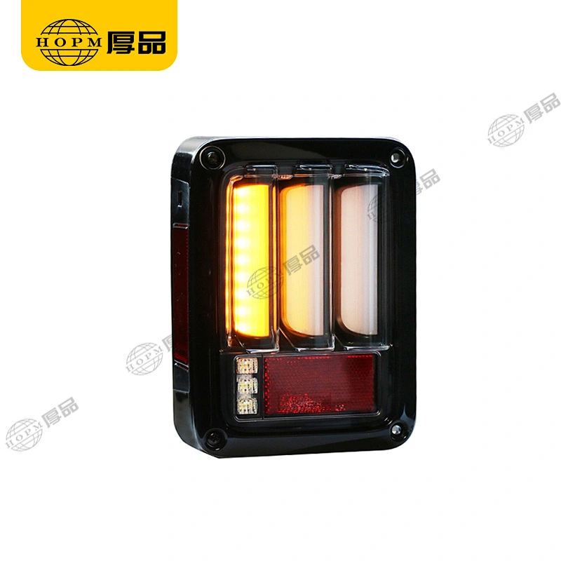 Taillight Assembly Tuning Light Modified LED Tail Light V2 European Regulations Black Background Yellow Turn For Wr-angler 07-
