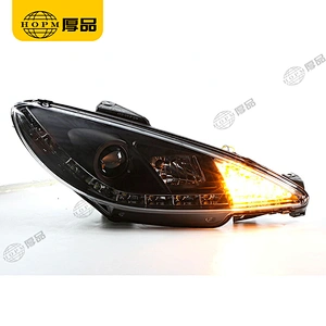 Headlight Assembly Tuning Light Modified Automotive lighting Car Single Beam Light-strip Version For 206 04-08