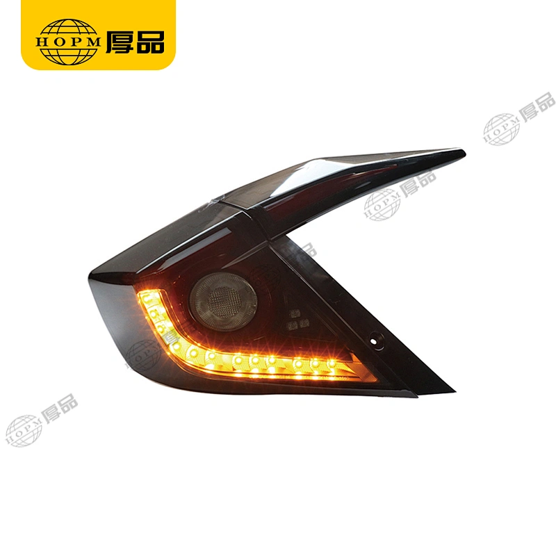 Taillight Assembly Tuning Light Modified LED Tail Light Turn Signal Horse Racing Black Background Blackened For CI-VIC 16-
