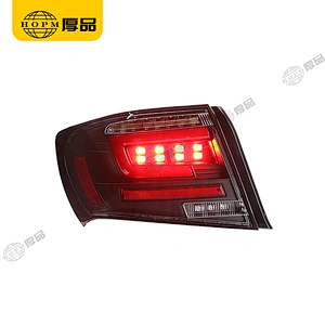 Taillight Assembly Tuning Light Modified LED Tail Light Black Background Red Light Four-door Taillights For WRX 08-14