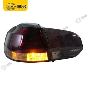 Taillight Assembly Tuning Light Modified LED Tail Light Red Background Blackened For Golf 6 09-12