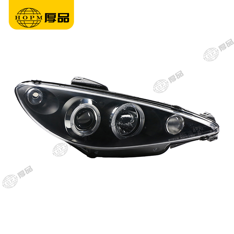 Headlight Assembly Tuning Light Modified Automotive lighting Car Single Beam Light Angel Eyes For 206 04-08