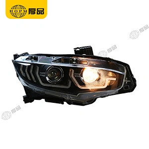 Headlight Assembly Tuning Light Modified Automotive lighting Double Beam Light Turn Signal Horse Racing For CI-VIC 10TH 16-18