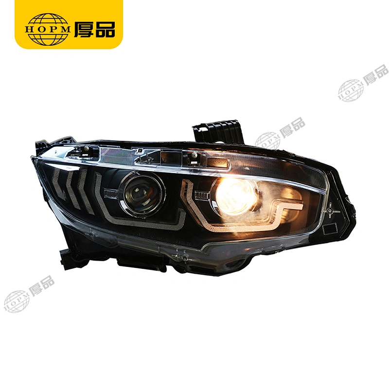 Headlight Assembly Tuning Light Modified Automotive lighting Double Beam Light Turn Signal Horse Racing For CI-VIC 10TH 16-18