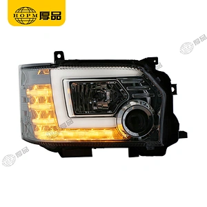 Headlight Assembly Tuning Light Modified Automotive lighting Car Single Beam Light Silver Background For HIACE 14-