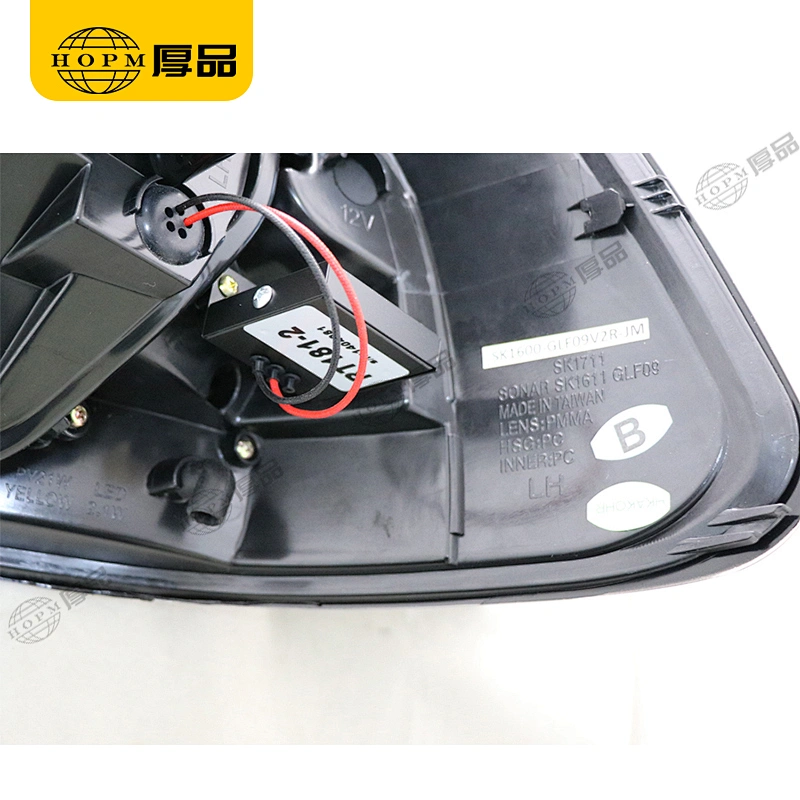 Taillight Assembly Tuning Light Modified LED Tail Light Black Background Red V2 Version For Golf 6 09-12