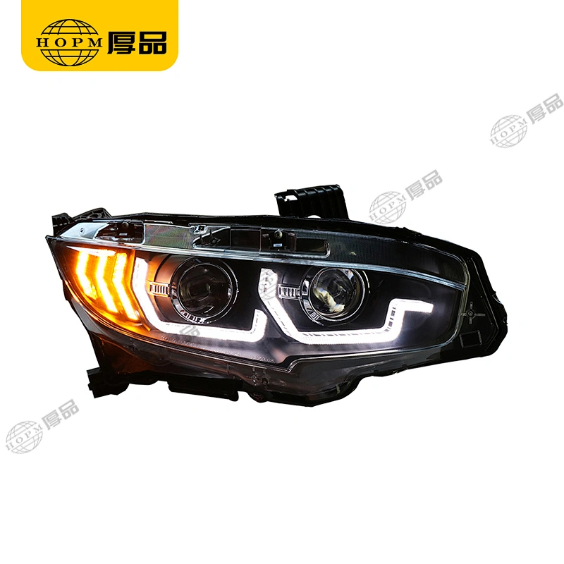 Headlight Assembly Tuning Light Modified Automotive lighting Double Beam A Touch Of Blue Horse Racing For CI-VIC 10TH 16-18