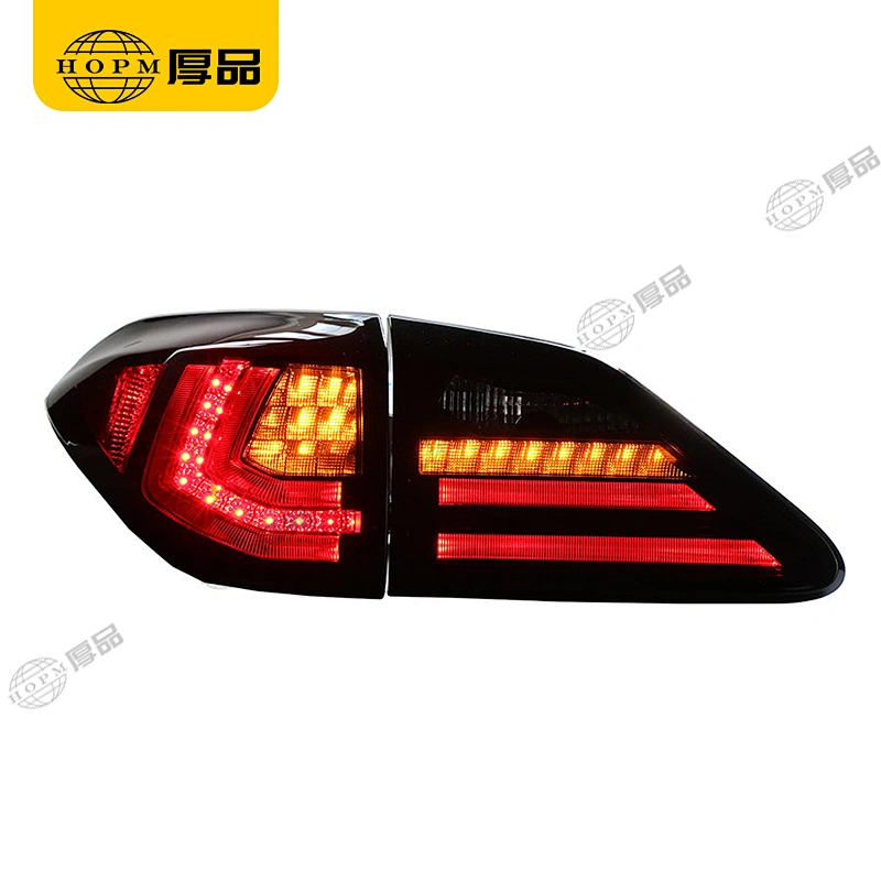 Taillight Assembly Tuning Light Modified LED Tail Light Red Background Blackened Turn Signal Horse Racing For RX350 10-15