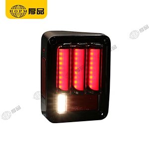 Taillight Assembly Tuning Light Modified LED Tail Light V2 U.S. Regulations Black Background Red Light For Wr-angler 07-