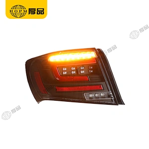 Taillight Assembly Tuning Light Modified LED Tail Light Black Background Red Light Four-door Taillights For WRX 08-14