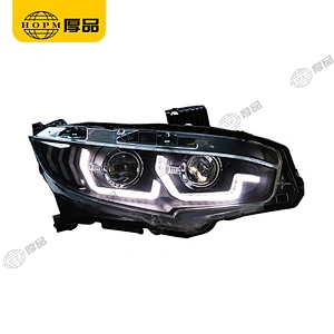 Headlight Assembly Tuning Light Modified Automotive lighting Double Beam Light Turn Signal Horse Racing For CI-VIC 10TH 16-18