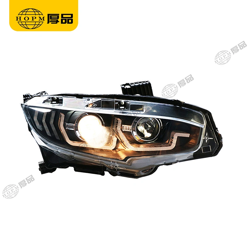 Headlight Assembly Tuning Light Modified Automotive lighting Double Beam A Touch Of Blue Horse Racing For CI-VIC 10TH 16-18