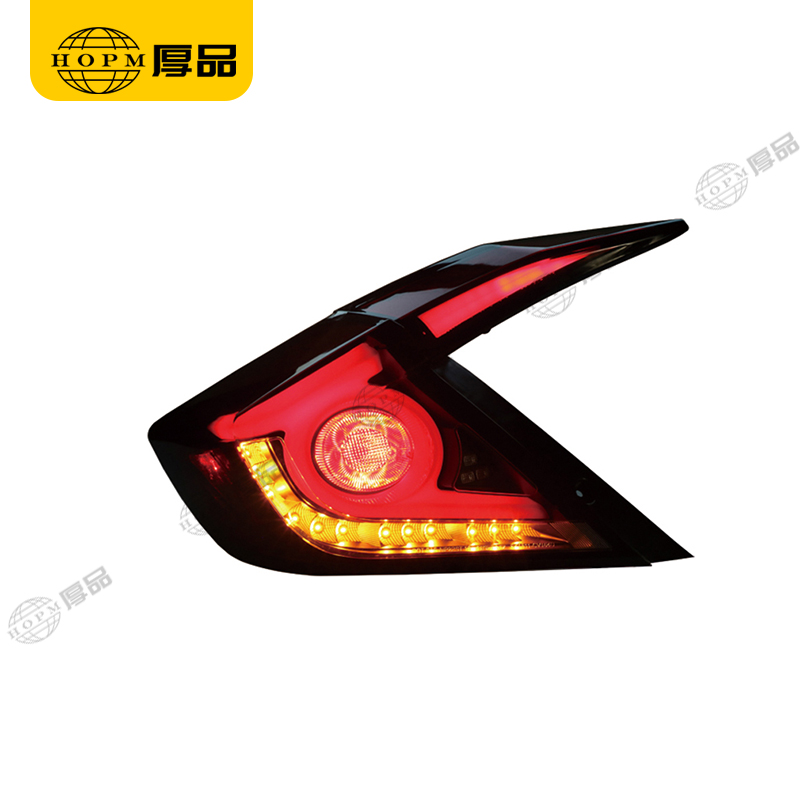 Taillight Assembly Tuning Light Modified LED Tail Light Turn Signal Horse Racing Red Version Red Background For CI-VIC 16-