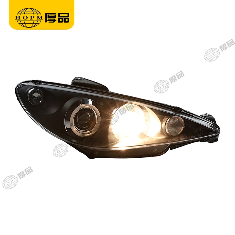 Headlight Assembly Tuning Light Modified Automotive lighting Car Single Beam Light Angel Eyes For 206 04-08