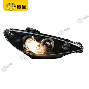 Headlight Assembly Tuning Light Modified Automotive lighting Car Single Beam Light Angel Eyes For 206 04-08