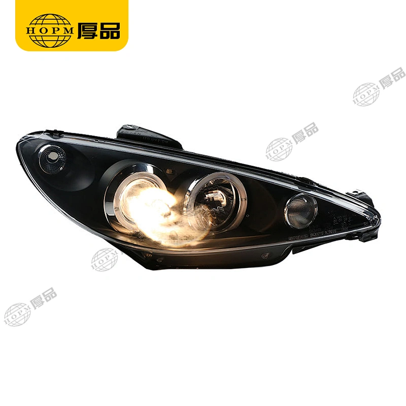 Headlight Assembly Tuning Light Modified Automotive lighting Car Single Beam Light Angel Eyes For 206 04-08