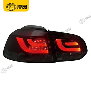 Taillight Assembly Tuning Light Modified LED Tail Light Red Background Blackened For Golf 6 09-12