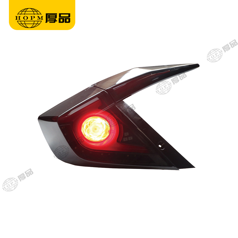 Taillight Assembly Tuning Light Modified LED Tail Light Turn Signal Horse Racing Black Background Blackened For CI-VIC 16-