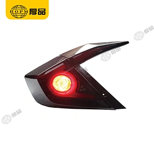 Taillight Assembly Tuning Light Modified LED Tail Light Turn Signal Horse Racing Black Background Blackened For CI-VIC 16-