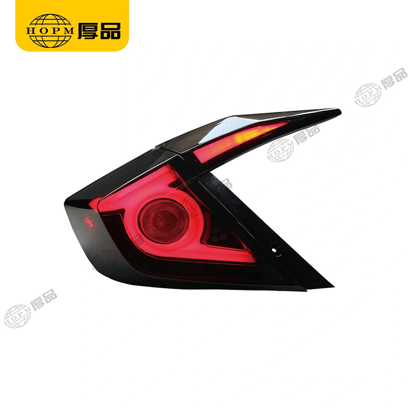 Taillight Assembly Tuning Light Modified LED Tail Light Turn Signal Horse Racing Black Background Blackened For CI-VIC 16-