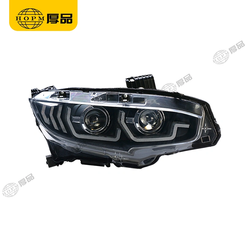 Headlight Assembly Tuning Light Modified Automotive lighting Double Beam A Touch Of Red Horse Racing For CI-VIC 10TH 16-18