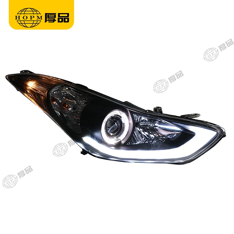 Headlight Assembly Tuning Light Modified Automotive lighting Car Double Beam Light For Elantra 12-